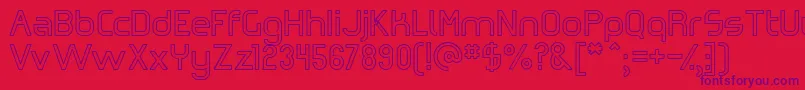 OmicronZetaHollow Font – Purple Fonts on Red Background
