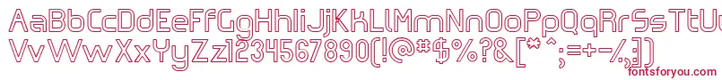 フォントOmicronZetaHollow – 赤い文字