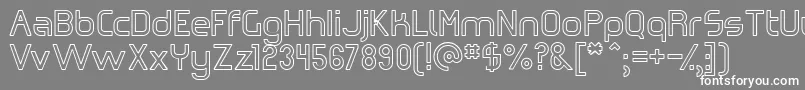 OmicronZetaHollow Font – White Fonts on Gray Background