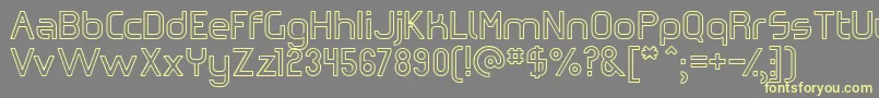 OmicronZetaHollow Font – Yellow Fonts on Gray Background