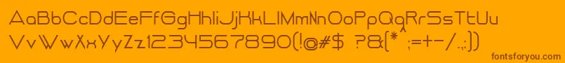 DancingJuiceNormal Font – Brown Fonts on Orange Background