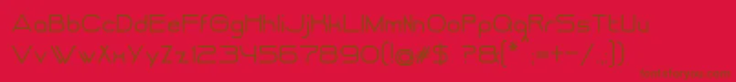 DancingJuiceNormal Font – Brown Fonts on Red Background