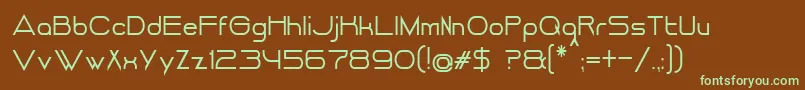 DancingJuiceNormal Font – Green Fonts on Brown Background
