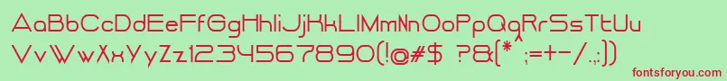 DancingJuiceNormal Font – Red Fonts on Green Background