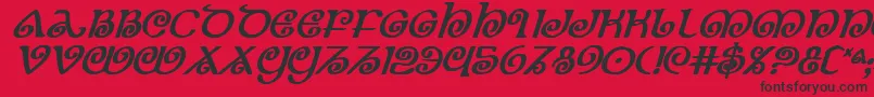 TheShireBoldItalic Font – Black Fonts on Red Background