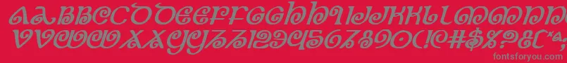 TheShireBoldItalic Font – Gray Fonts on Red Background