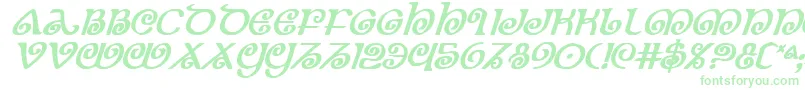 TheShireBoldItalic Font – Green Fonts on White Background