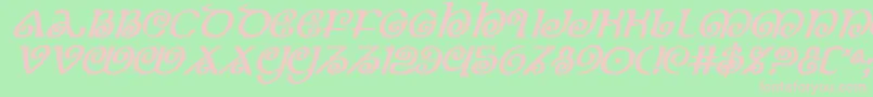 TheShireBoldItalic Font – Pink Fonts on Green Background