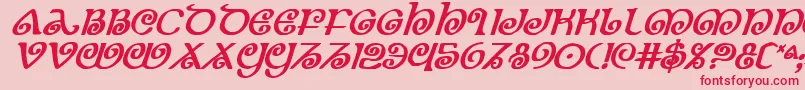 TheShireBoldItalic Font – Red Fonts on Pink Background