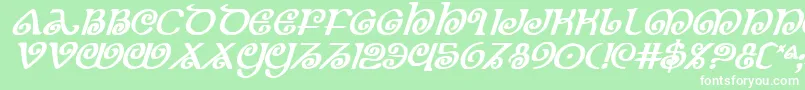 TheShireBoldItalic Font – White Fonts on Green Background
