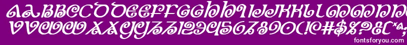 TheShireBoldItalic Font – White Fonts on Purple Background