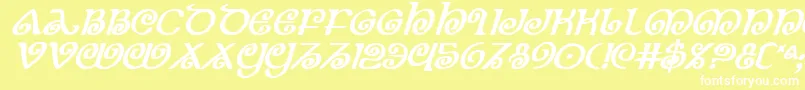 More about TheShireBoldItalic Font TheShireBoldItalic Font – White Fonts on Yellow Background
