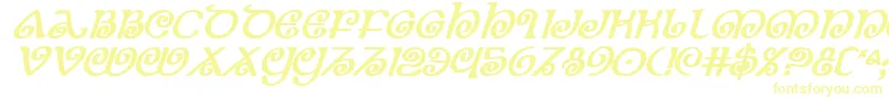 TheShireBoldItalic-Schriftart – Gelbe Schriften
