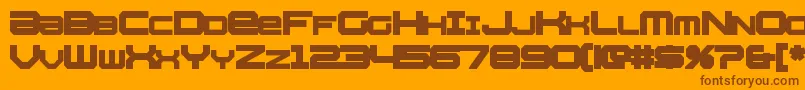 WhittleBold-Schriftart – Braune Schriften auf orangefarbenem Hintergrund