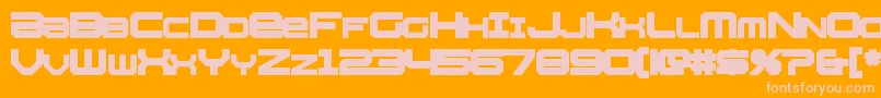 WhittleBold Font – Pink Fonts on Orange Background