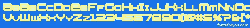 WhittleBold Font – Yellow Fonts on Blue Background
