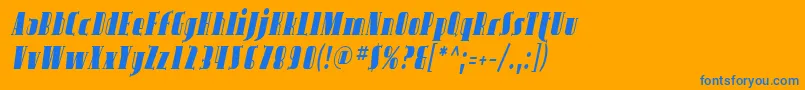 Weitere Informationen zur SfavondalecondItalic-Schriftart SfavondalecondItalic-Schriftart – Blaue Schriften auf orangefarbenem Hintergrund