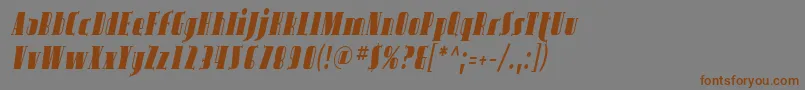 SfavondalecondItalic Font – Brown Fonts on Gray Background