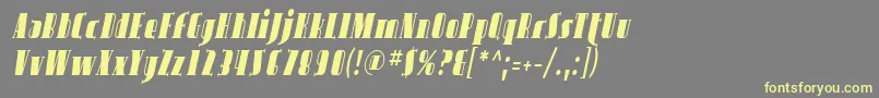 Weitere Informationen zur SfavondalecondItalic-Schriftart SfavondalecondItalic-Schriftart – Gelbe Schriften auf grauem Hintergrund
