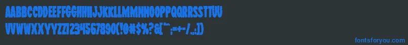 Wolfbrothersbold-fontti – siniset fontit mustalla taustalla