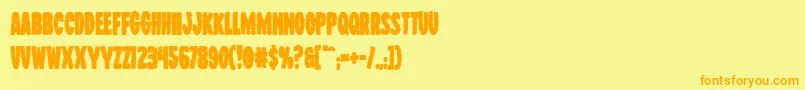 Wolfbrothersbold Font – Orange Fonts on Yellow Background