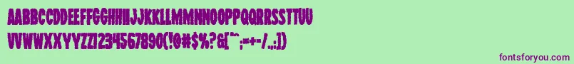 Wolfbrothersbold Font – Purple Fonts on Green Background