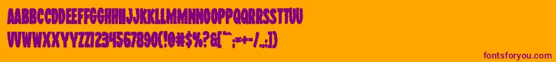 Wolfbrothersbold Font – Purple Fonts on Orange Background