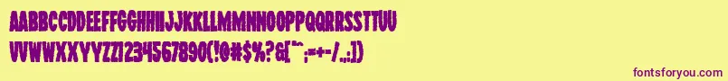 Wolfbrothersbold Font – Purple Fonts on Yellow Background