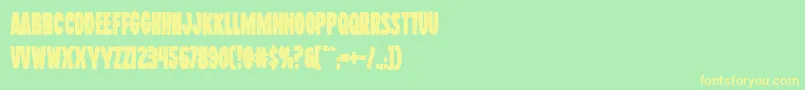 Wolfbrothersbold Font – Yellow Fonts on Green Background