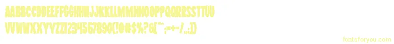 Wolfbrothersbold Font – Yellow Fonts on White Background