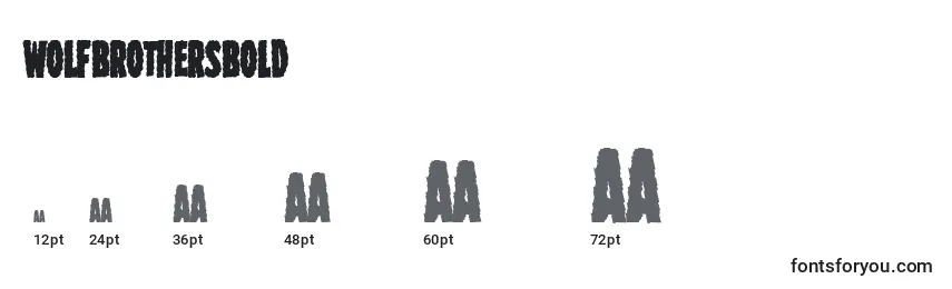 Wolfbrothersbold Font Sizes