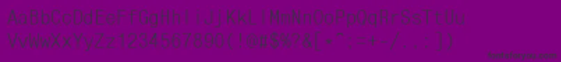 Monocondensed Font – Black Fonts on Purple Background