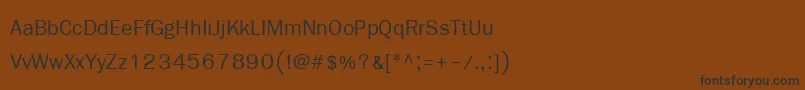 フォントFreesiaupc – 黒い文字が茶色の背景にあります