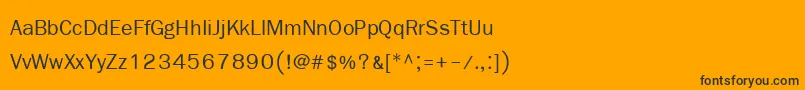Freesiaupc Font – Black Fonts on Orange Background