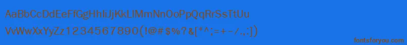 Freesiaupc Font – Brown Fonts on Blue Background