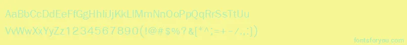 Freesiaupc Font – Green Fonts on Yellow Background