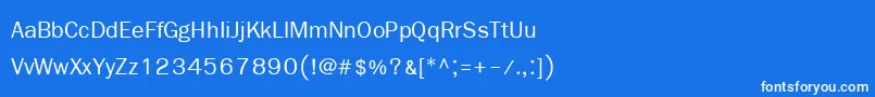 Freesiaupc Font – White Fonts on Blue Background