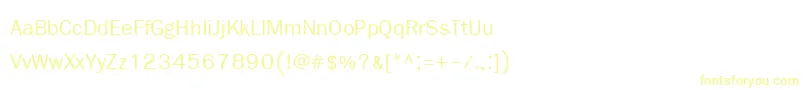 Freesiaupc Font – Yellow Fonts on White Background