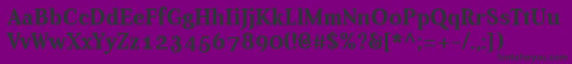 AverBold-Schriftart – Schwarze Schriften auf violettem Hintergrund