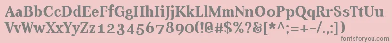 AverBold Font – Gray Fonts on Pink Background