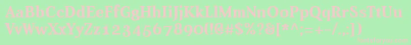 AverBold Font – Pink Fonts on Green Background