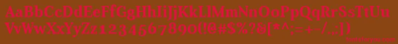 AverBold Font – Red Fonts on Brown Background