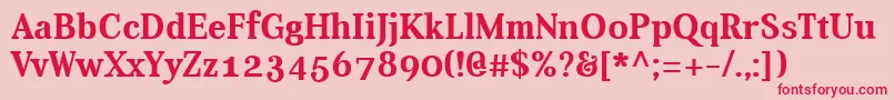 AverBold Font – Red Fonts on Pink Background