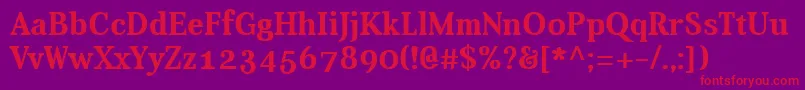 AverBold Font – Red Fonts on Purple Background