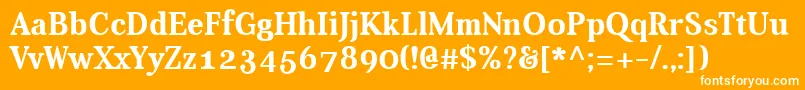 フォントAverBold – オレンジの背景に白い文字