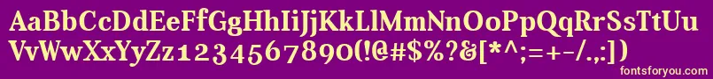 AverBold Font – Yellow Fonts on Purple Background