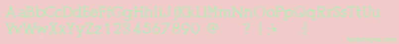 Presu Font – Green Fonts on Pink Background