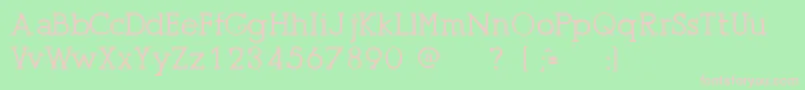 フォントPresu – 緑の背景にピンクのフォント