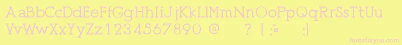 フォントPresu – ピンクのフォント、黄色の背景
