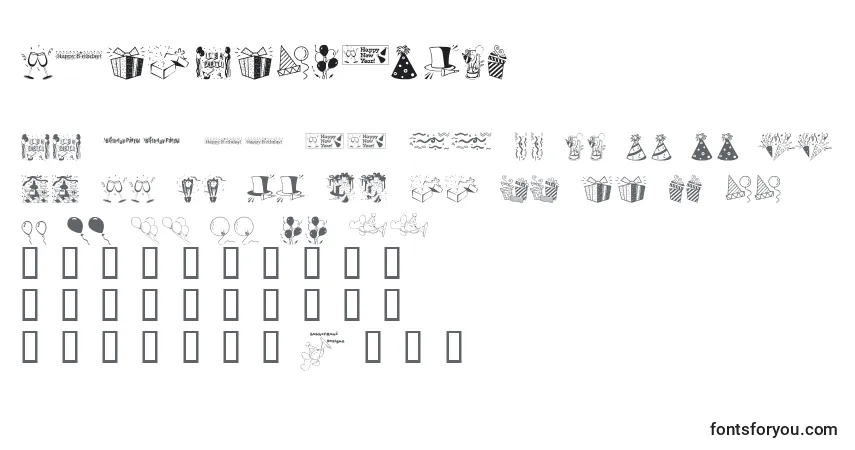 Schriftart LcrPartyDings – Alphabet, Zahlen, spezielle Symbole